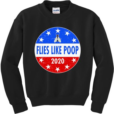 Flies Like Poop Emblem Mike Pence Fly Kids Sweatshirt