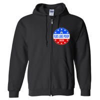 Flies Like Poop Emblem Mike Pence Fly Full Zip Hoodie