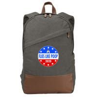 Flies Like Poop Emblem Mike Pence Fly Cotton Canvas Backpack