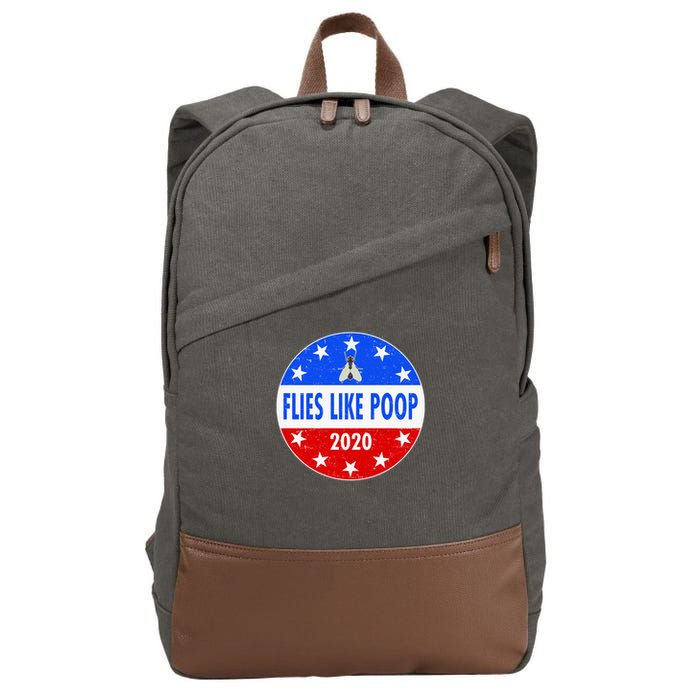 Flies Like Poop Emblem Mike Pence Fly Cotton Canvas Backpack