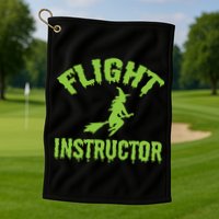 Flight Instructor Witch Golf Towel