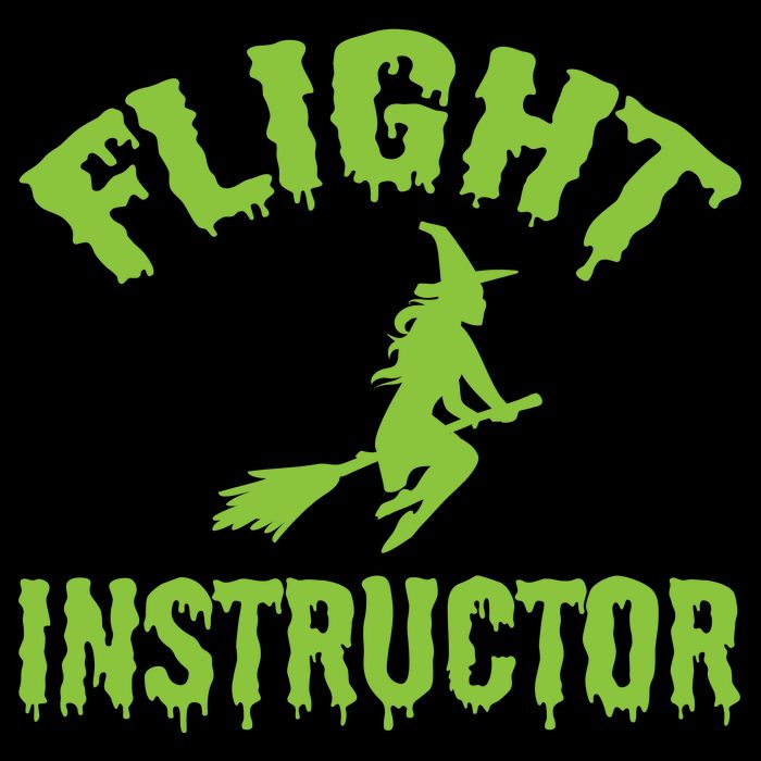 Flight Instructor Witch Cropped Pullover Crew