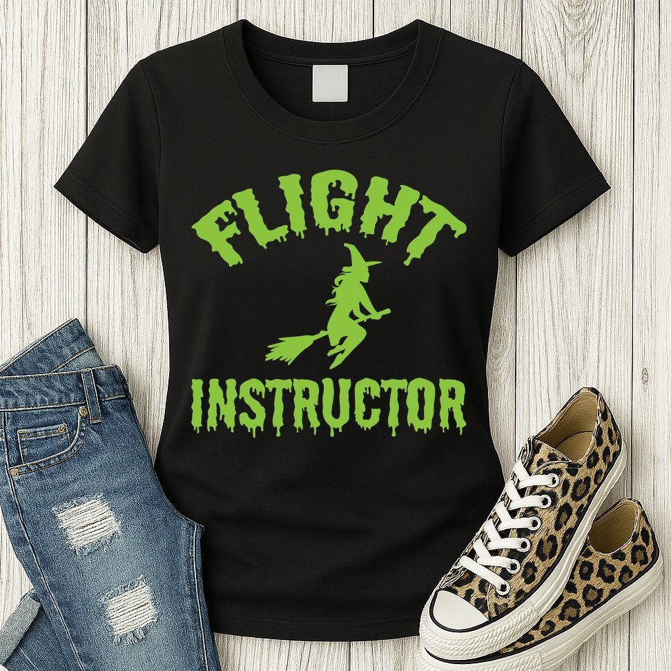 Flight Instructor Witch Womens T-Shirt