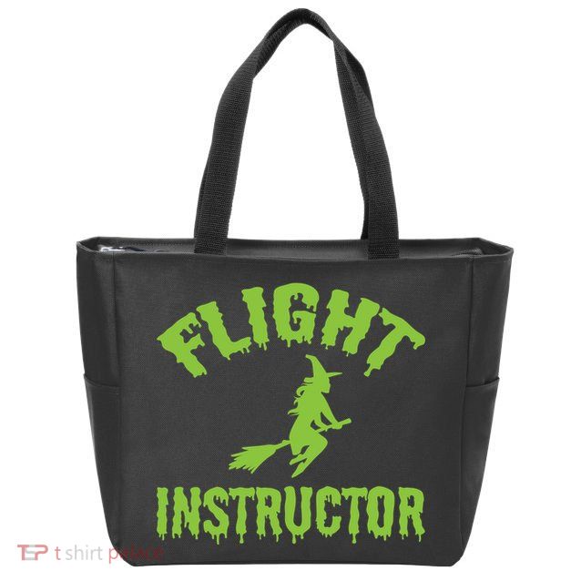 Flight Instructor Witch Zip Tote Bag