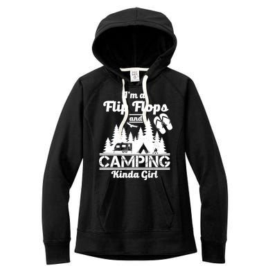 Flip Flops and Camping Kinda Girl Women's Fleece Hoodie
