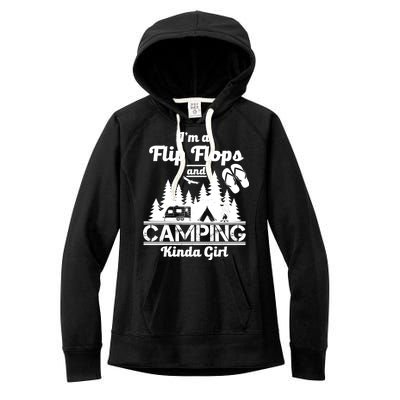 Flip Flops and Camping Kinda Girl Women's Fleece Hoodie