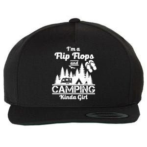 Flip Flops and Camping Kinda Girl Wool Snapback Cap