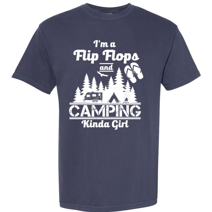 Flip Flops and Camping Kinda Girl Garment-Dyed Heavyweight T-Shirt