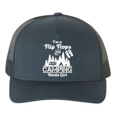 Flip Flops and Camping Kinda Girl Yupoong Adult 5-Panel Trucker Hat