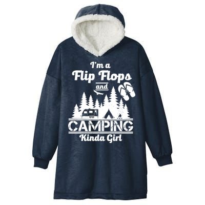 Flip Flops and Camping Kinda Girl Hooded Wearable Blanket