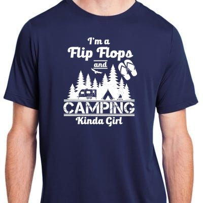 Flip Flops and Camping Kinda Girl Adult ChromaSoft Performance T-Shirt