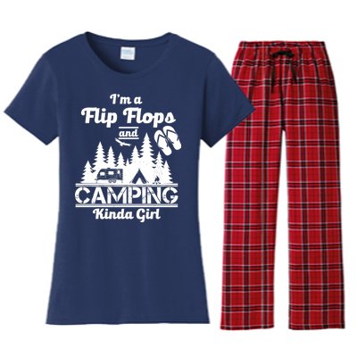 Flip Flops and Camping Kinda Girl Women's Flannel Pajama Set