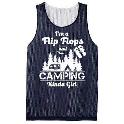 Flip Flops and Camping Kinda Girl Mesh Reversible Basketball Jersey Tank