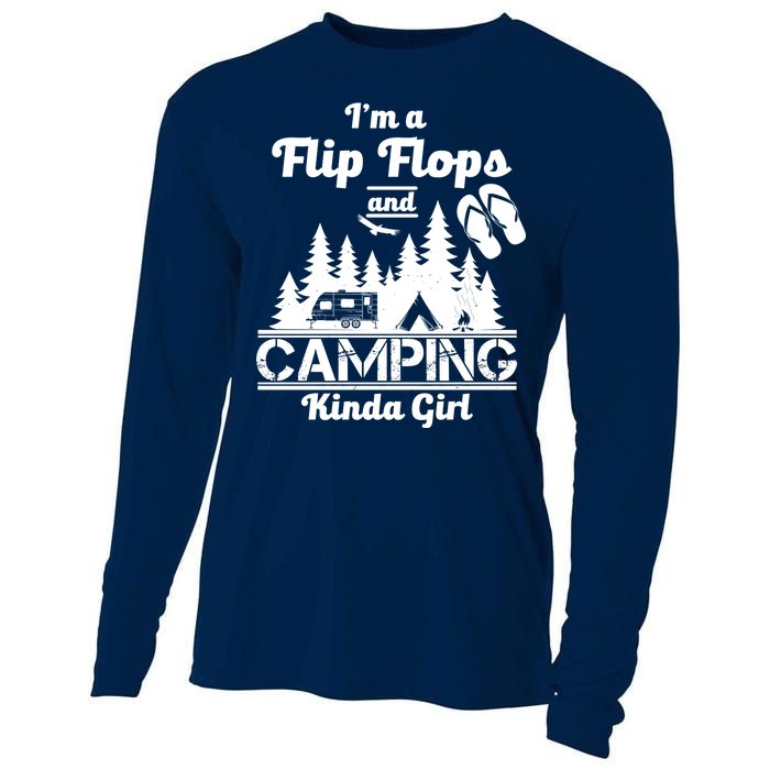 Flip Flops and Camping Kinda Girl Cooling Performance Long Sleeve Crew