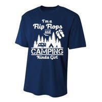 Flip Flops and Camping Kinda Girl Performance Sprint T-Shirt