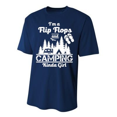 Flip Flops and Camping Kinda Girl Performance Sprint T-Shirt