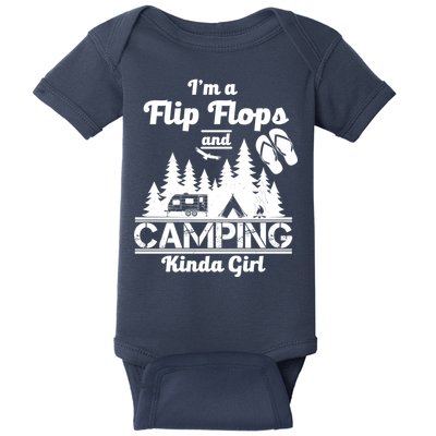 Flip Flops and Camping Kinda Girl Baby Bodysuit