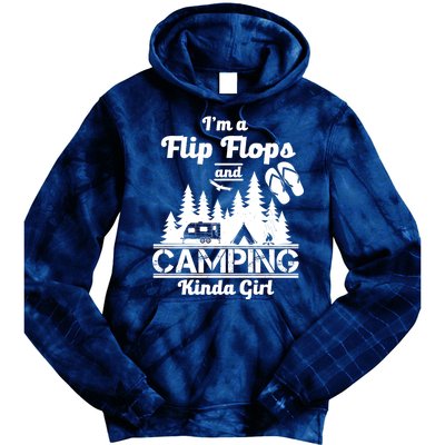 Flip Flops and Camping Kinda Girl Tie Dye Hoodie