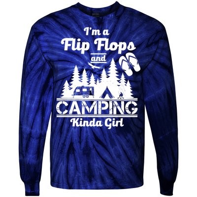 Flip Flops and Camping Kinda Girl Tie-Dye Long Sleeve Shirt