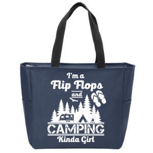 Flip Flops and Camping Kinda Girl Zip Tote Bag