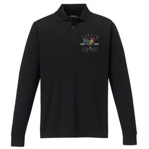 Funny Little Jerry Cockfight Champion 1 Performance Long Sleeve Polo