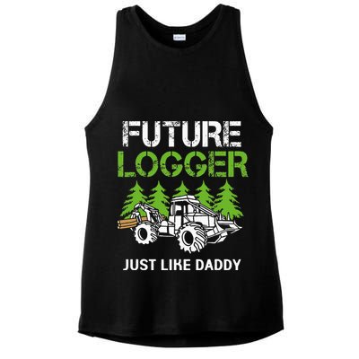 Future Logger Just Like Daddy Logger Ladies PosiCharge Tri-Blend Wicking Tank
