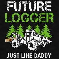 Future Logger Just Like Daddy Logger Ladies PosiCharge Tri-Blend Wicking Tank