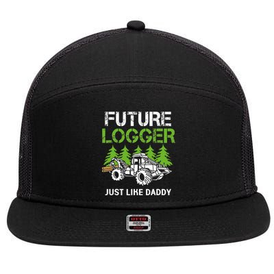 Future Logger Just Like Daddy Logger 7 Panel Mesh Trucker Snapback Hat