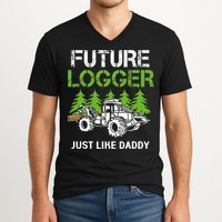Future Logger Just Like Daddy Logger V-Neck T-Shirt