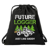 Future Logger Just Like Daddy Logger Drawstring Bag