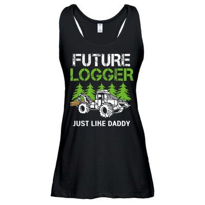 Future Logger Just Like Daddy Logger Ladies Essential Flowy Tank