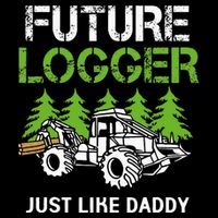 Future Logger Just Like Daddy Logger Flat Bill Trucker Hat