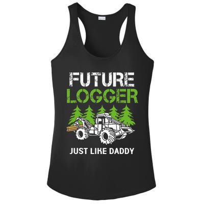 Future Logger Just Like Daddy Logger Ladies PosiCharge Competitor Racerback Tank