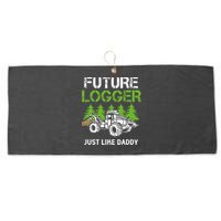 Future Logger Just Like Daddy Logger Large Microfiber Waffle Golf Towel