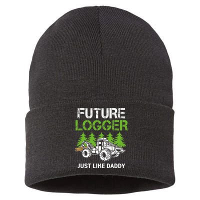 Future Logger Just Like Daddy Logger Sustainable Knit Beanie