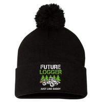 Future Logger Just Like Daddy Logger Pom Pom 12in Knit Beanie