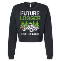 Future Logger Just Like Daddy Logger Cropped Pullover Crew