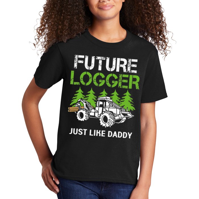 Future Logger Just Like Daddy Logger Kids T-Shirt