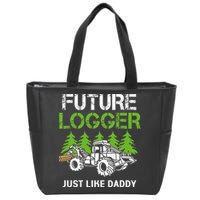 Future Logger Just Like Daddy Logger Zip Tote Bag