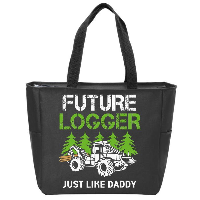 Future Logger Just Like Daddy Logger Zip Tote Bag