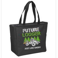 Future Logger Just Like Daddy Logger Zip Tote Bag