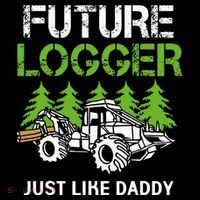 Future Logger Just Like Daddy Logger Zip Tote Bag