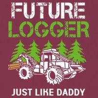 Future Logger Just Like Daddy Logger 16oz Travel Tumbler
