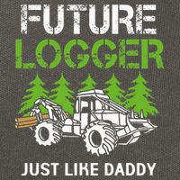 Future Logger Just Like Daddy Logger Cotton Canvas Backpack