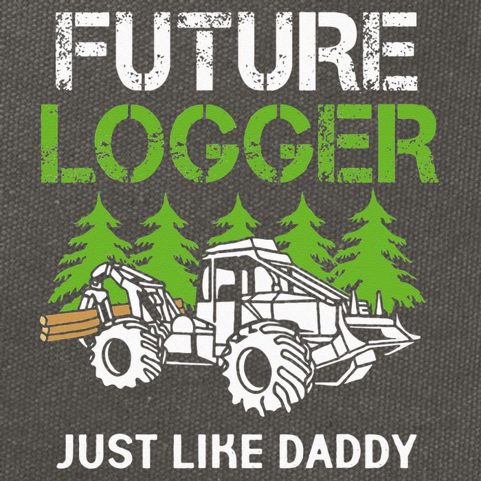 Future Logger Just Like Daddy Logger Cotton Canvas Backpack