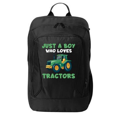 Farm Lifestyle Just A Boy Who Loves Tractors City Backpack