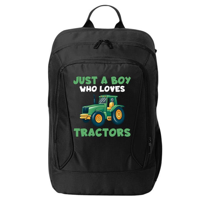 Farm Lifestyle Just A Boy Who Loves Tractors City Backpack