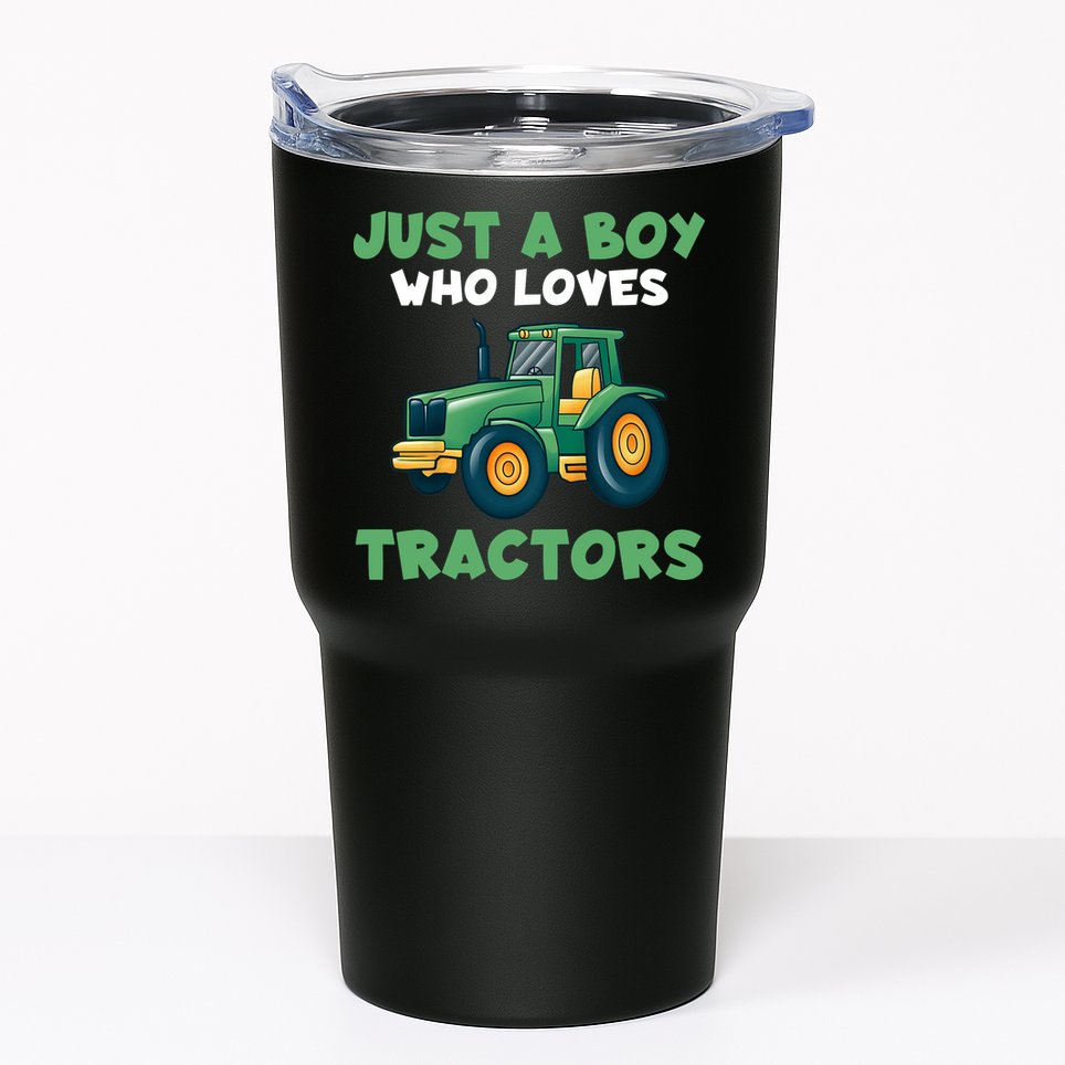 Farm Lifestyle Just A Boy Who Loves Tractors Tumbler