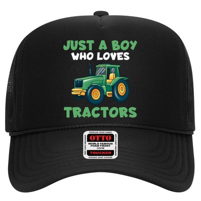 Farm Lifestyle Just A Boy Who Loves Tractors Trucker Hat