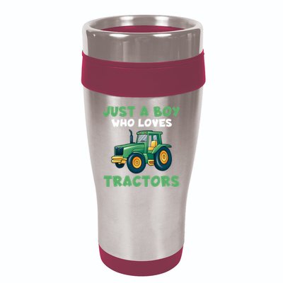 Farm Lifestyle Just A Boy Who Loves Tractors 16oz Travel Tumbler
